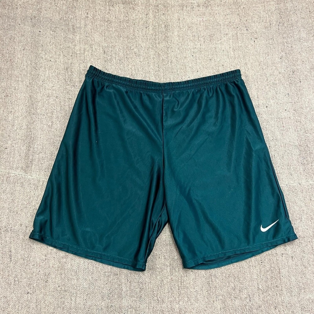 Vintage Nike Shorts Mens XL Green 1990s Embroidered USA